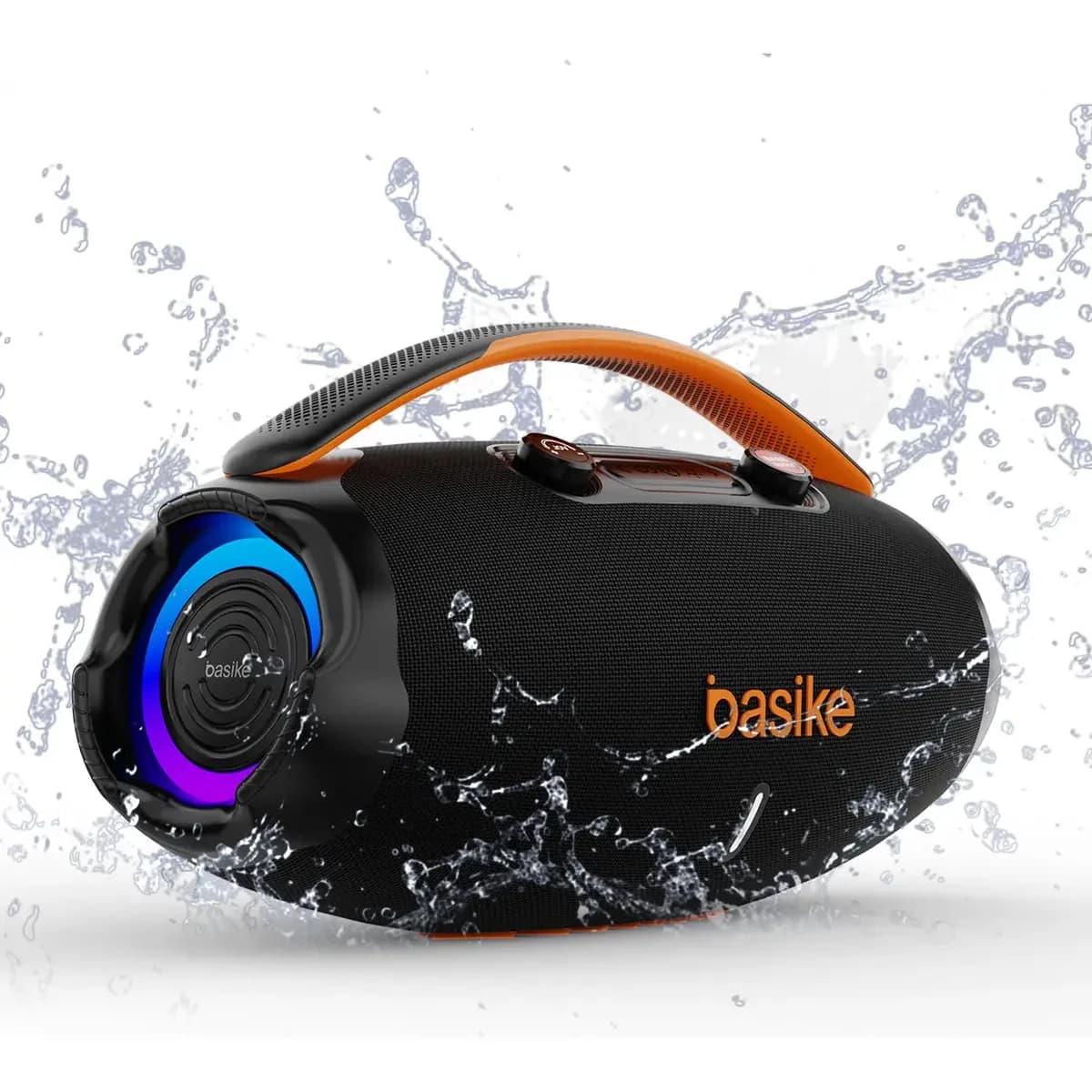 Caixa De Som Basike Ba-RAD207 80W Rádio FM Bluetooth 5.3 TWS RGB Bass Boost 9000mAh