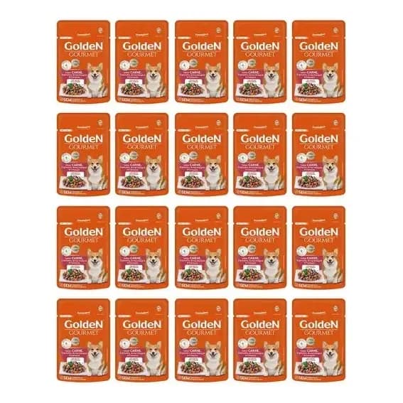 Golden Cães Sache Golden Gourmet Ad Peq Porte Carne 1.7 kg Caixa Com 20un