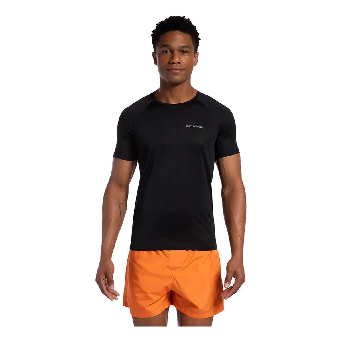 Camiseta Preta De Academia Masculina Runner 2.0 - Olympikus Preto G