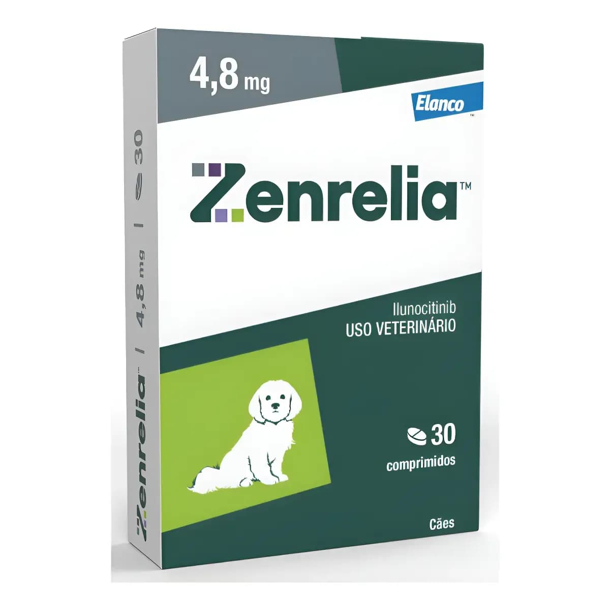 Zenrelia 4,8mg 30 Comprimidos Para Tratamento Dermatológico Cães Elanco