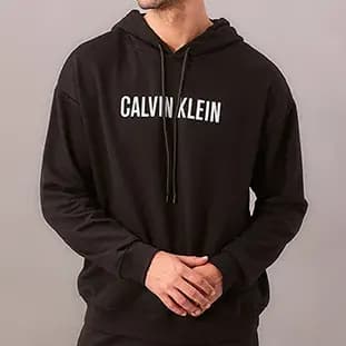 Blusão Masc Capuz Calvin Klein Intense Power Gg Preto Liso