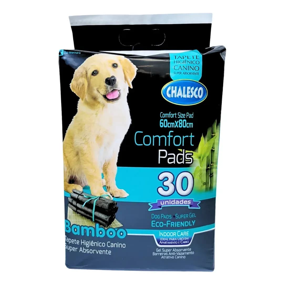Tapete Higienico Chalesco Bamboo Comfort Carvão Ativado 30un