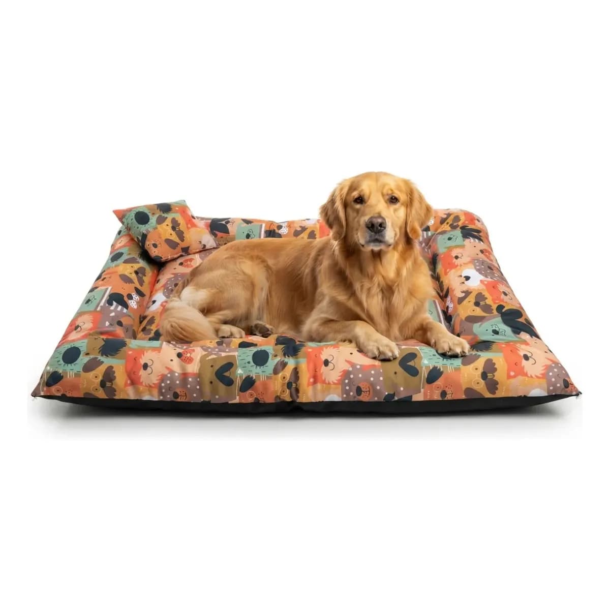 Cama Pet Impermeável Colchonete Premium 80x60 Colchao M Laranja-claro