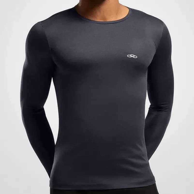 Camiseta Academia Masculina Essential Manga Longa Olympikus Preto M