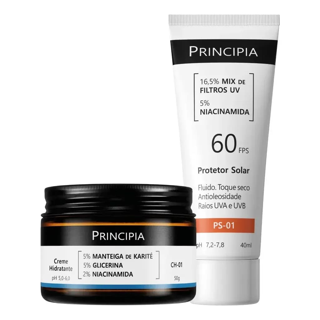 Principia Kit Hidratação E Proteção Facial Ch-o1 + Ps-01 Todo Tipo De Pele Dia/noite