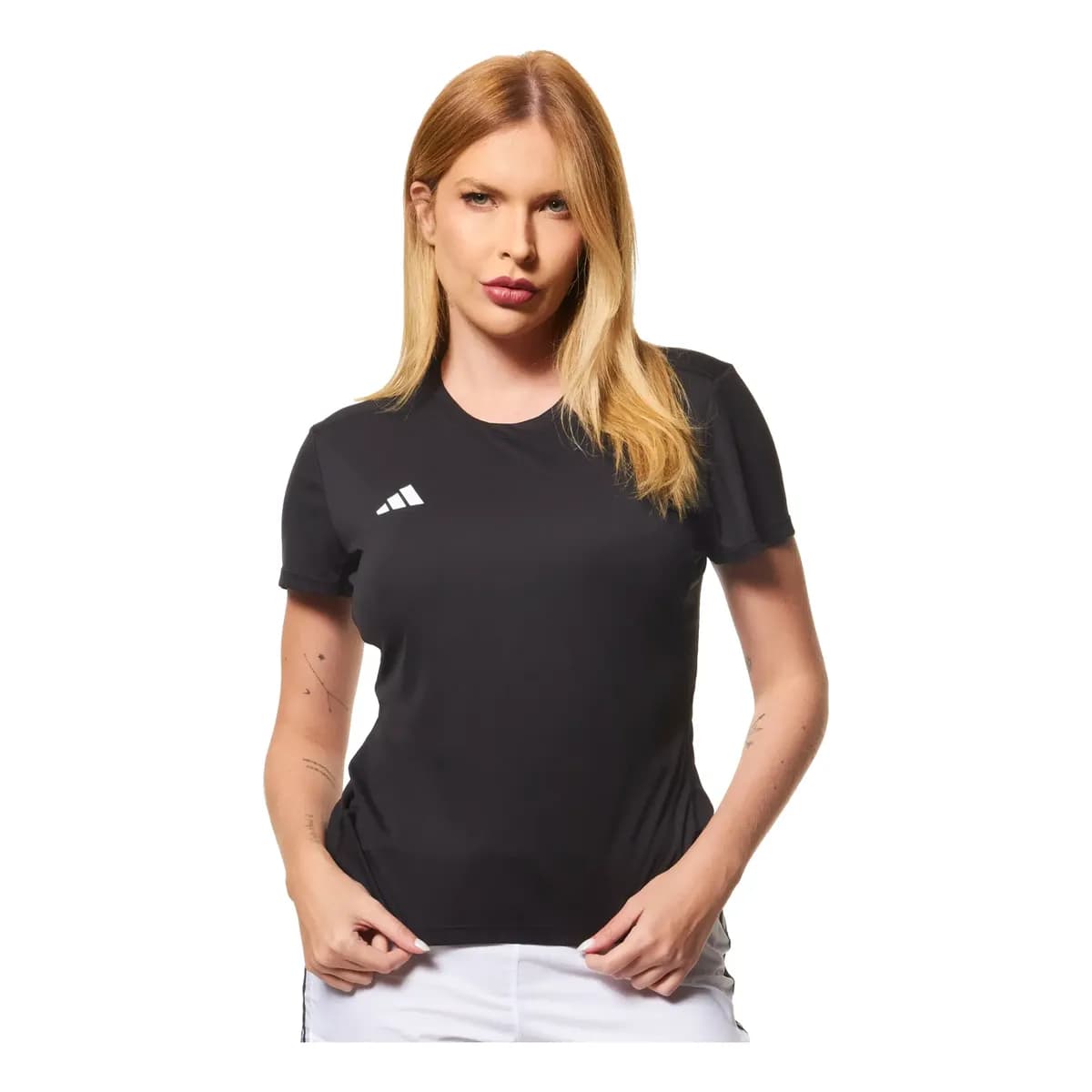 Camiseta De Corrida Feminina Adizero Essentials adidas Preto Liso P Lisa
