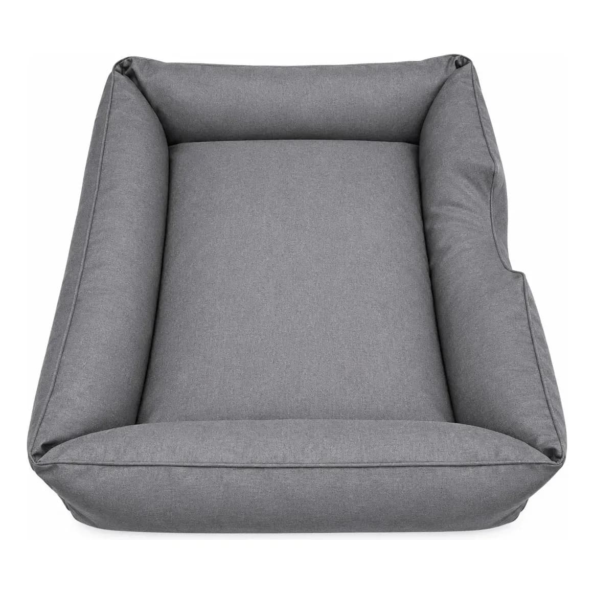 Cama Pet Impermeável Luxo Tamanho G 65x50cm Conforto Premium Cinza Liso