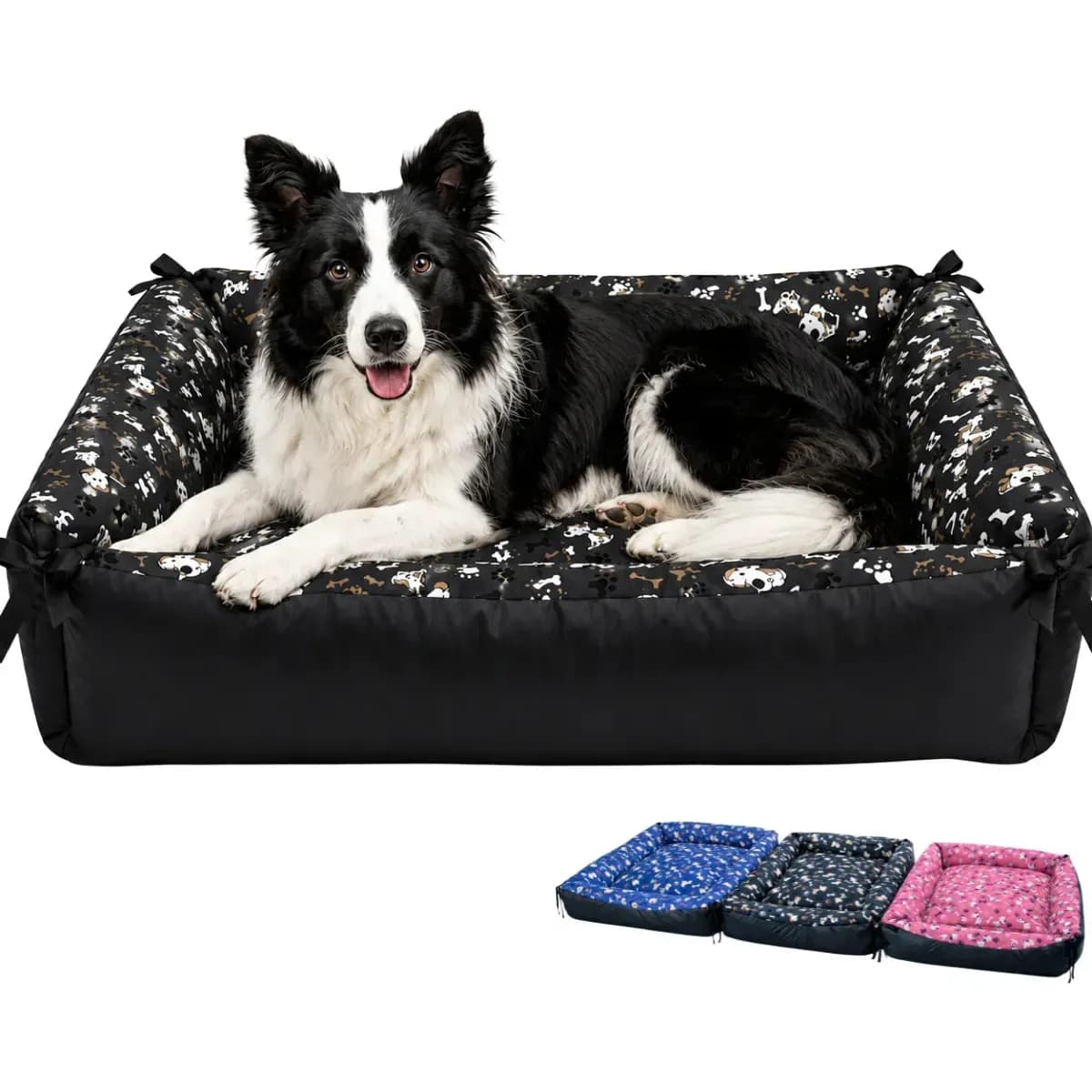 Colchão Cachorro Grande 90x60 Lavável Base Impermeável - Patas Fiéis