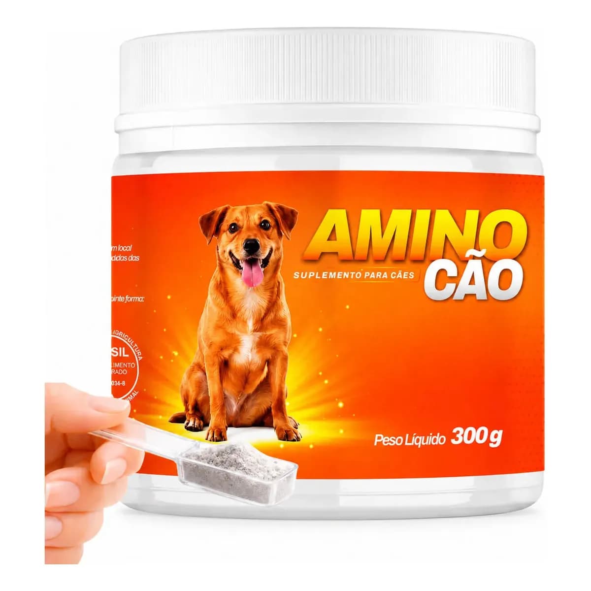 Aminocão Derme Suplemento Cães 300g Pelo Vitaminas Imunidade
