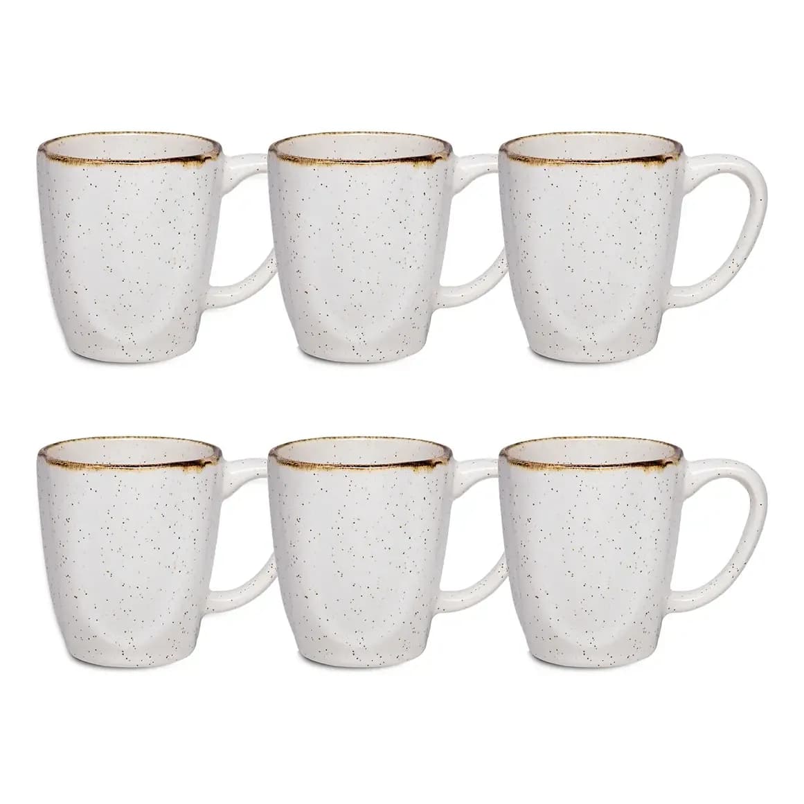 Jogo Com 6 Canecas De 260ml Em Porcelana Ryo Maresia Oxford