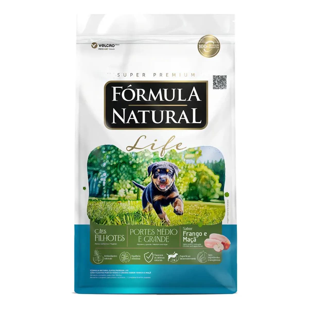 Ração fórmula natural life cães filhotes médio e grande 15kg