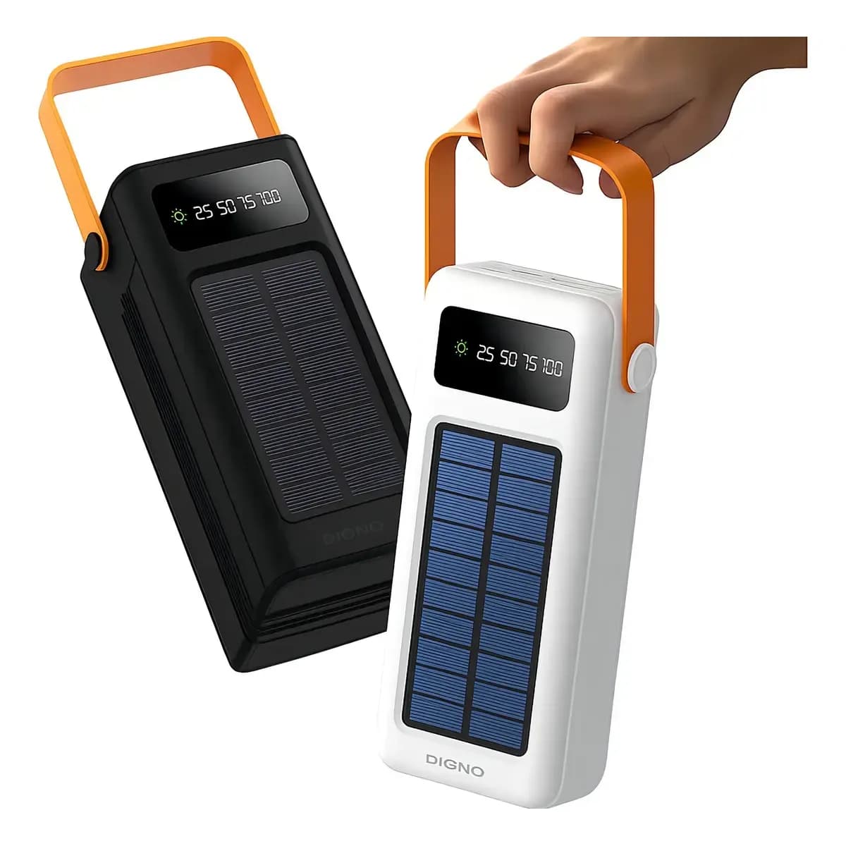 Carregador Portátil Solar 50000mAh Power Bank USB Tipo-C Preto BBMOYE