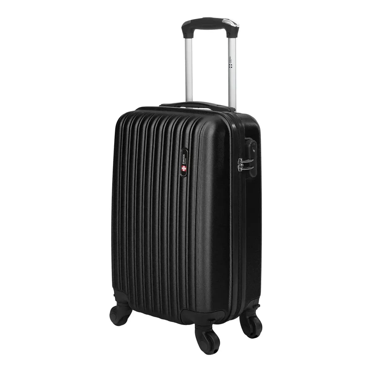 Mala de bordo 10kg ABS Rodas 360° Removíveis Londres Swiss Move Preto