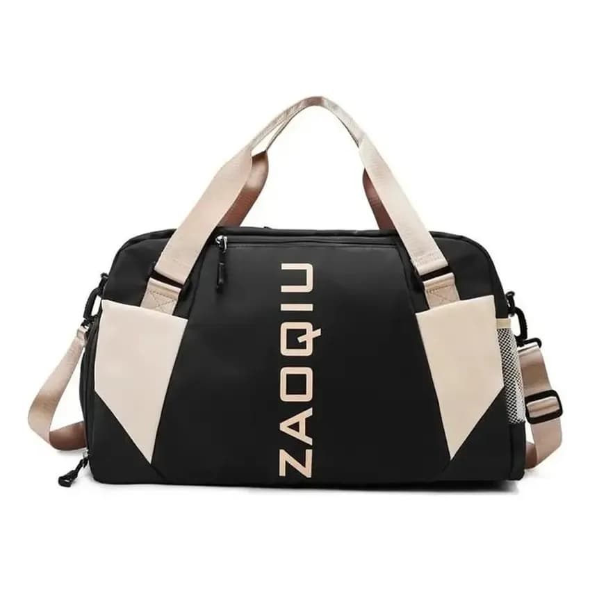Bolsa de Viagem de Mão Grande Preta para Bordo e Academia