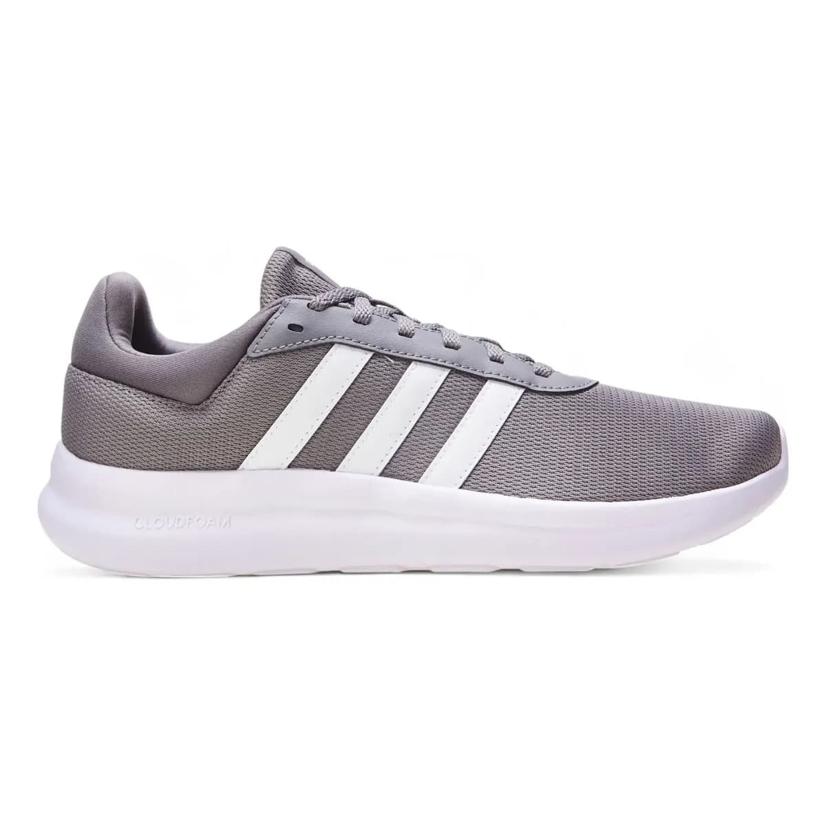 Tênis Casual Masculino Lite Racer 4.0 adidas Grey Three / Cloud White / Cloud White Liso 43 Br