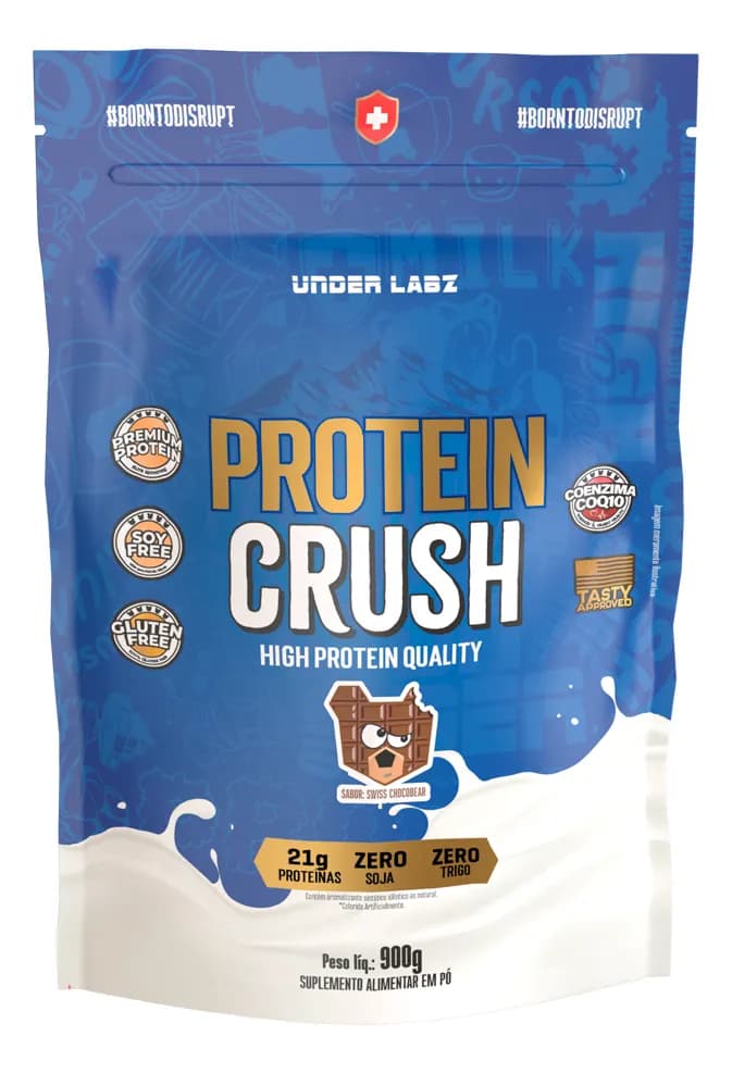 Whey Protein Crush Refil C/900g Under Labz Sabor Chocobear Chocobear
