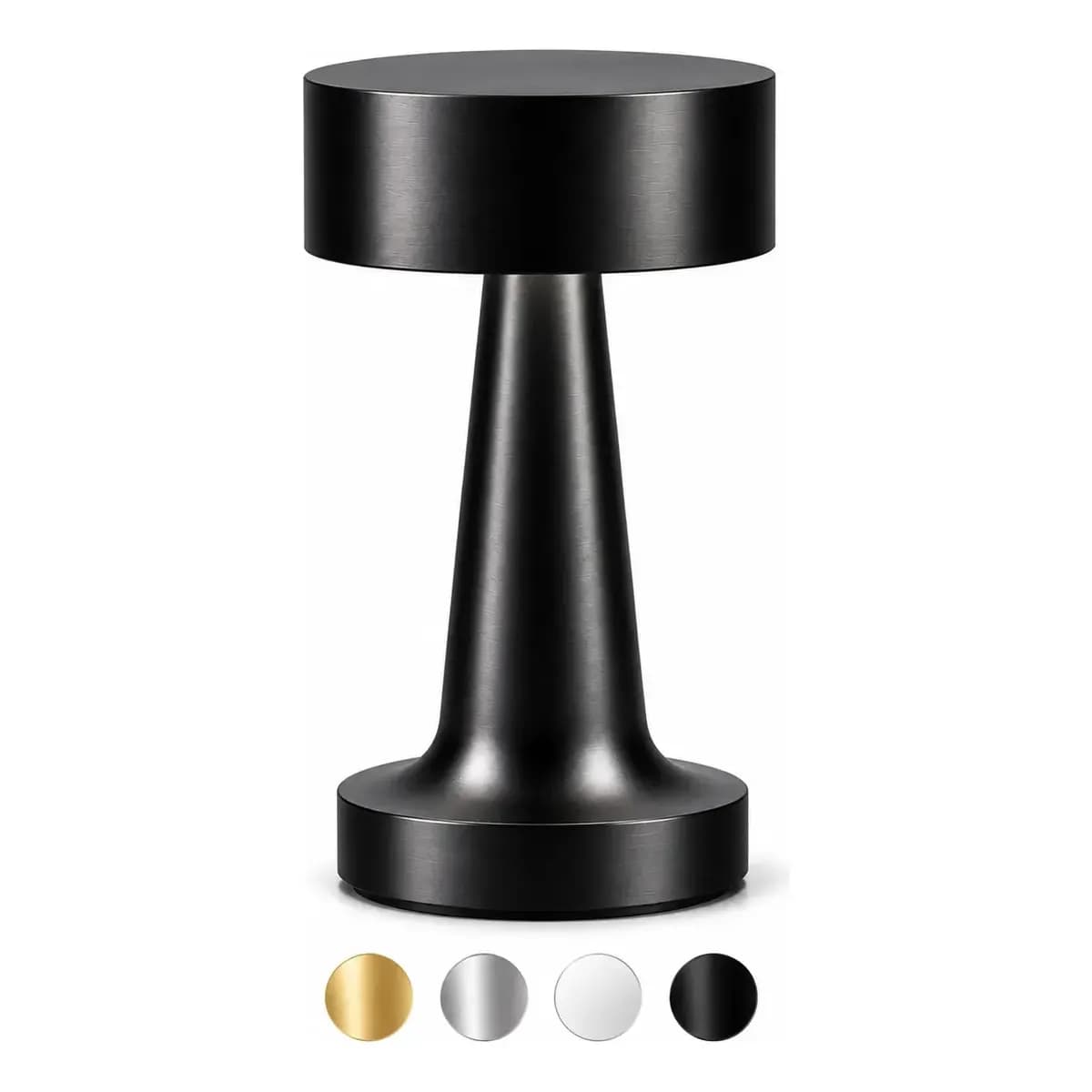 Luminária De Mesa Led Touch Abajur 3 Cores Recarregável Preto 127/220v