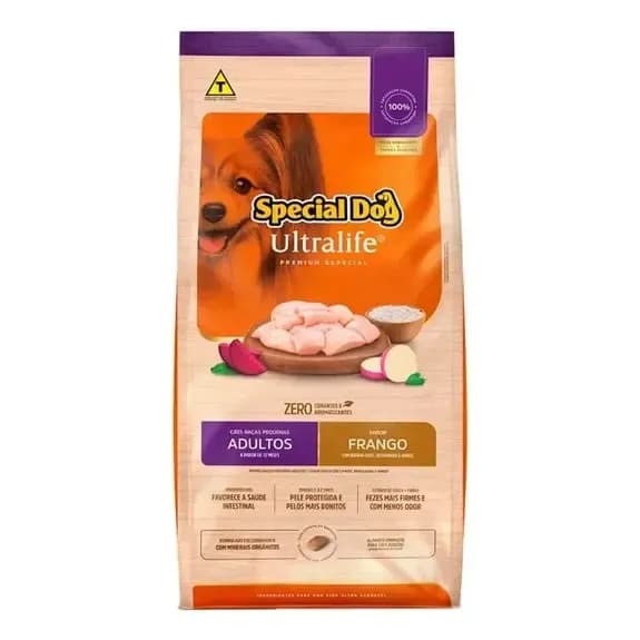 Special Dog Ultralife Adulto Raças Peq. Frango 10kg Ração