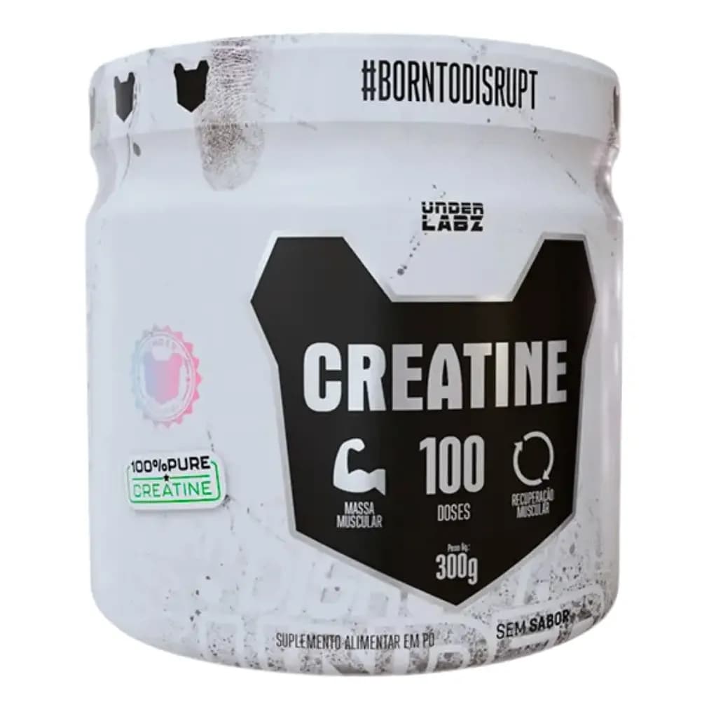Creatina Monohidratada Under Labz 300g Para Atletas de Alta Performance
