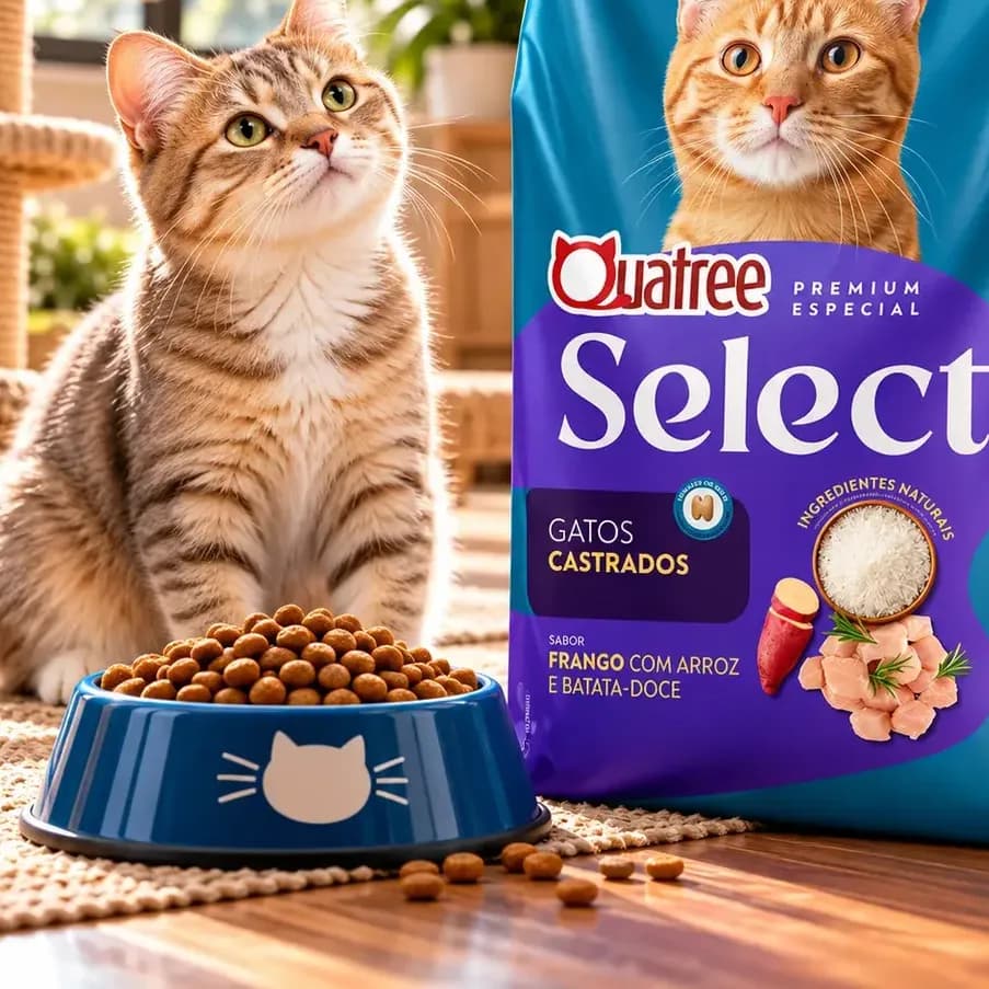 Ração Quatree Select Gato Adulto Frango e Arroz 3kg