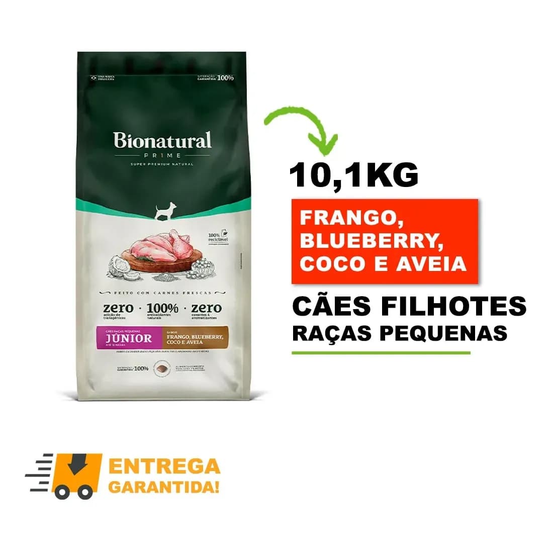Ração Bionatural Junior Filhotes Raças Pequenas Frango 10kg