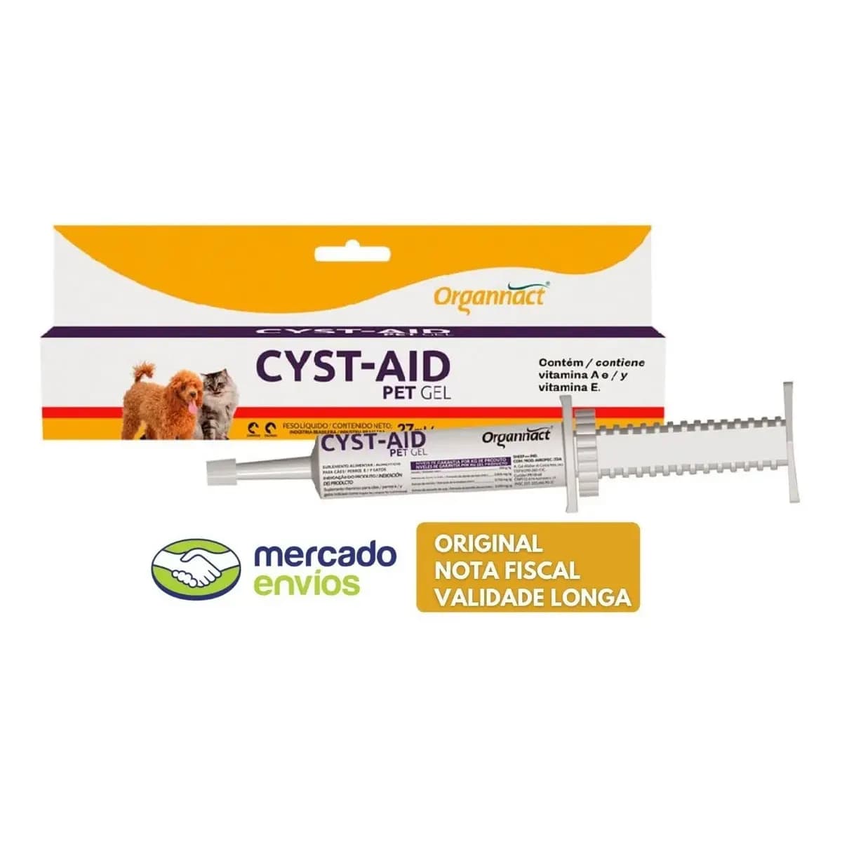 Cyst Aid Pet Organnact Gel Suplemento Renal Para Cães Gatos 27ml