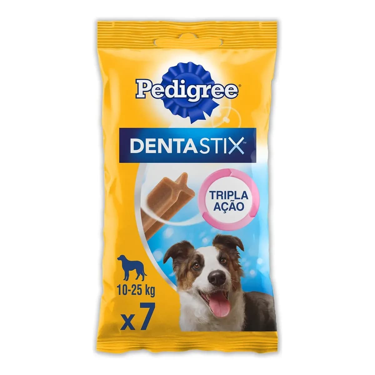 Petisco para Cães Adultos Raças Médias Pedigree Dentastix Pacote 180g 7 Unidades