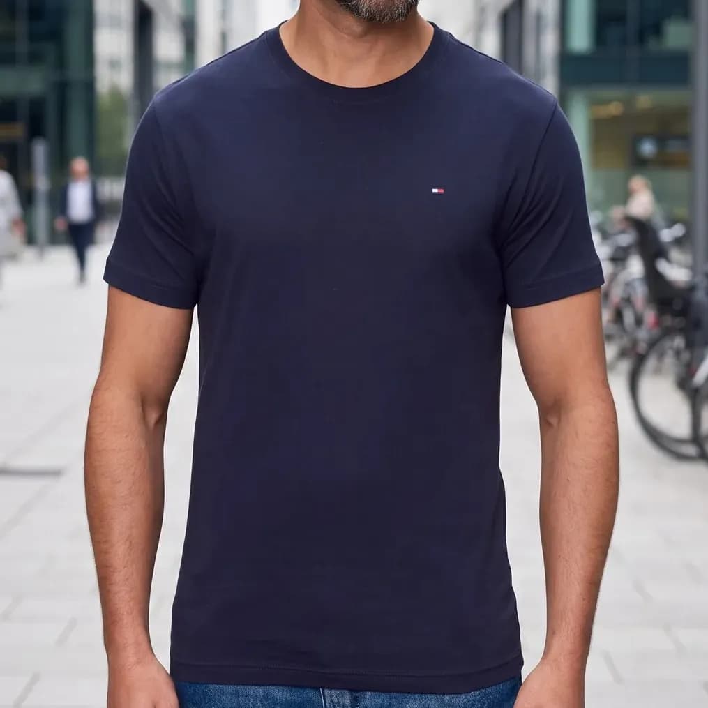 Camiseta Tommy Hilfiger Im Core Logo Desert Sky N/a G Liso