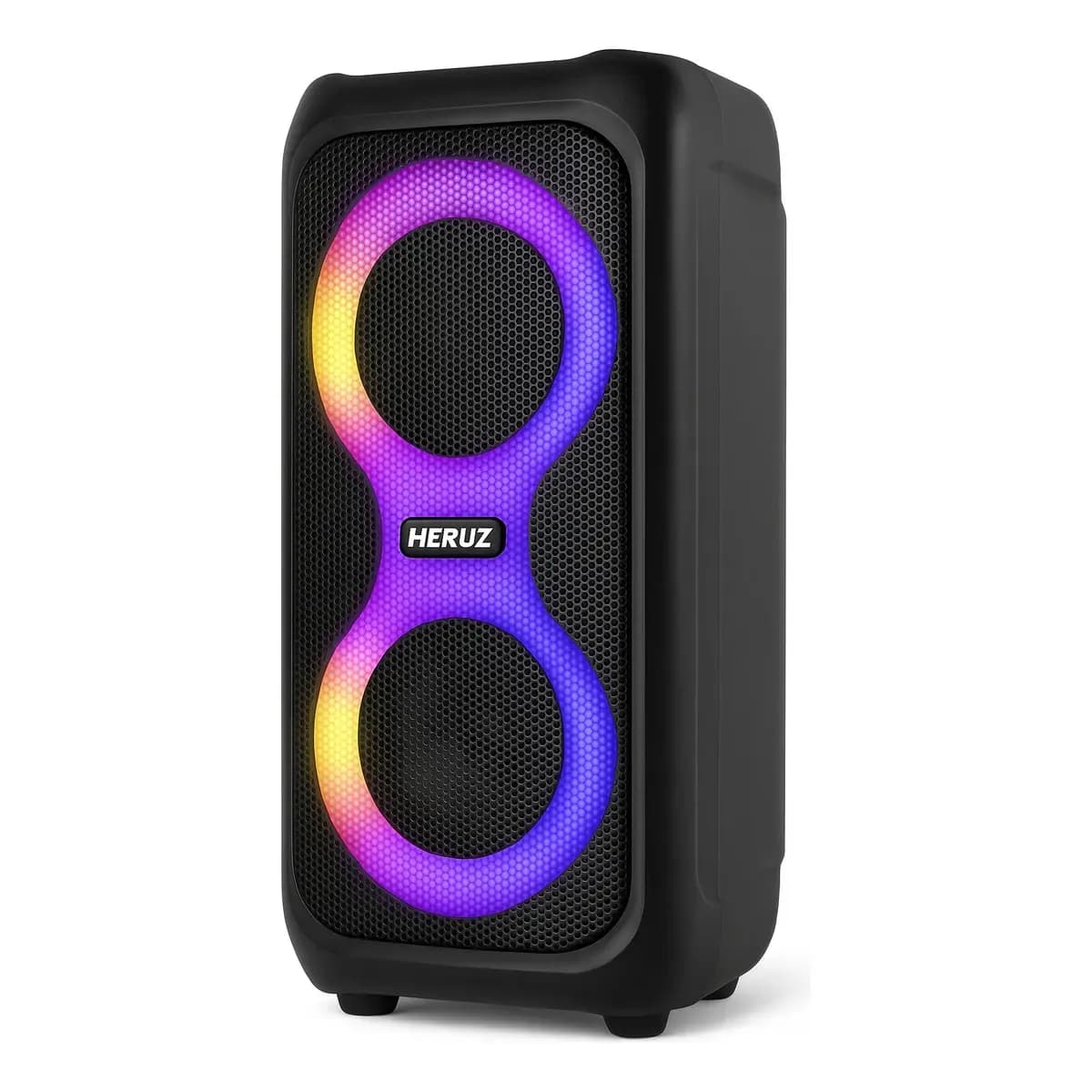 Caixa de Som Bluetooth Caixinha Grande 2 Altos Falantes 10w-hz 5.0 Boombox Com Radio Fm E Entrada Usb Pendrive