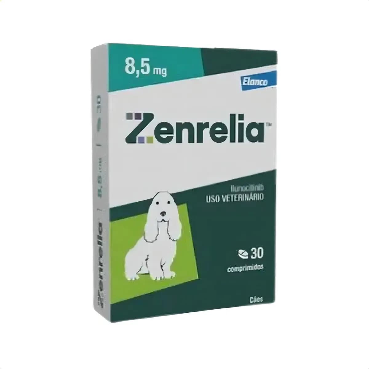 Zenrelia 8,5mg 30 Comprimidos Dermatite Alérgica e Coceiras Cães Elanco