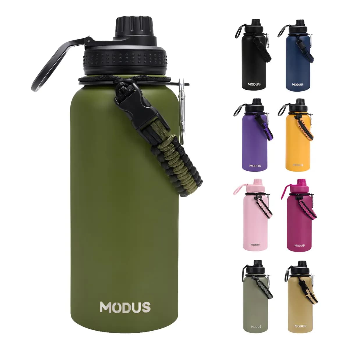 Modus Garrafa Térmica 950ml Inox Isolada Água Quente E Fria Verde-limão