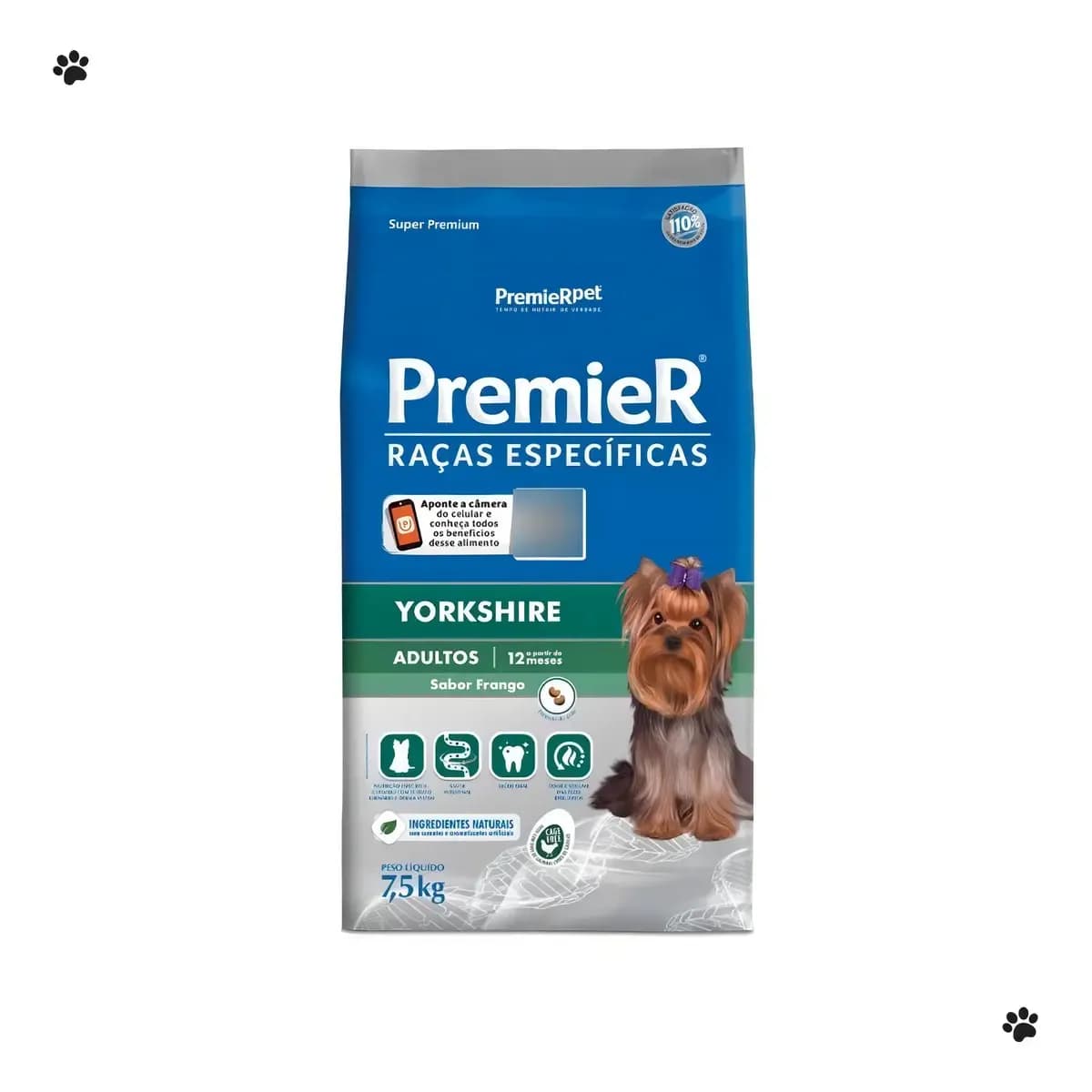 Ração Premier Yorkshire Adultos Frango 7.5kg