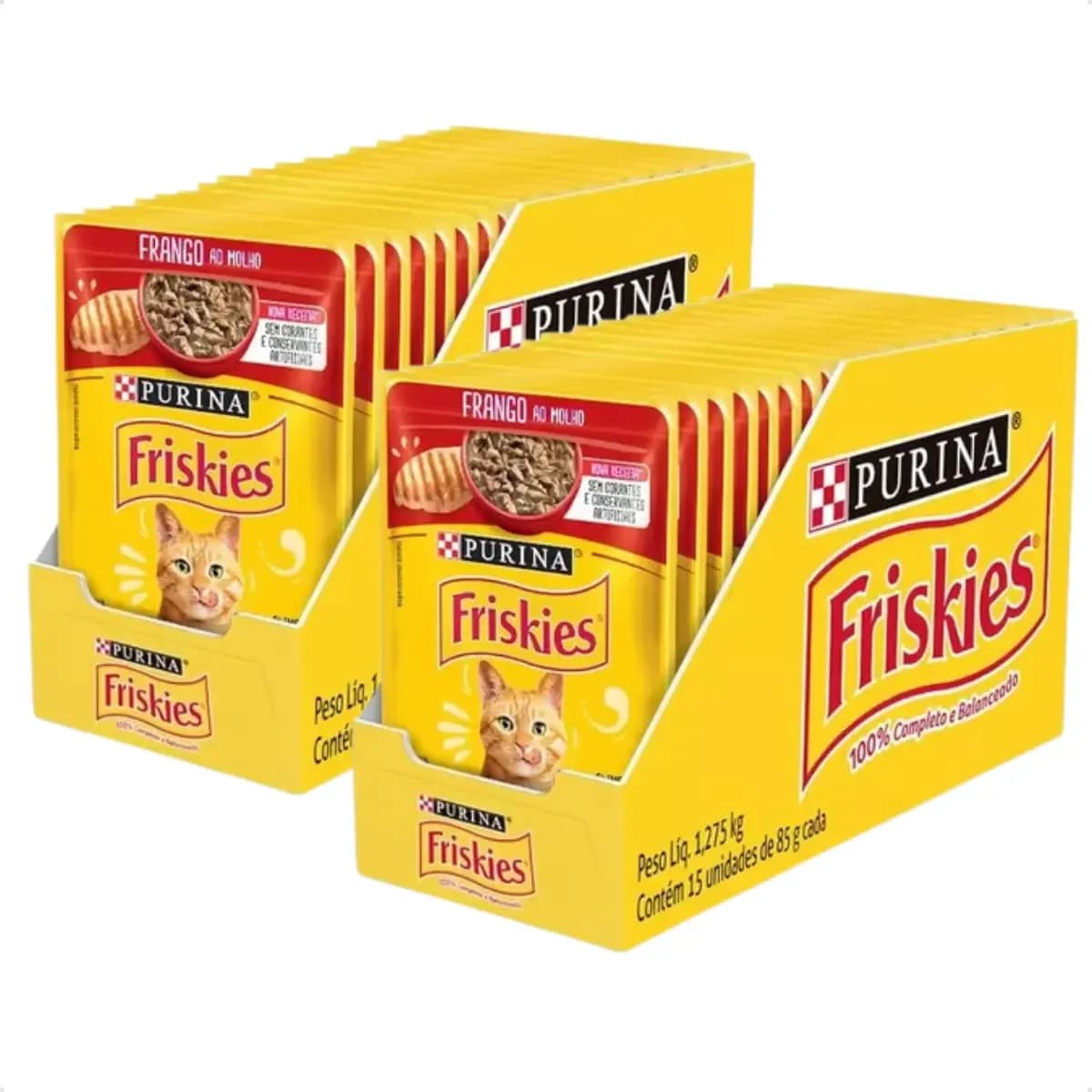 Ração Úmida Friskies Sachê Gatos Frango Molho 85g 30un