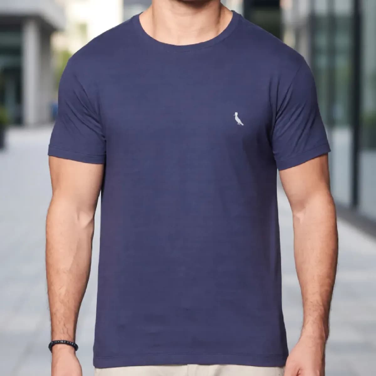 Camiseta Regular Essence Reserva Masculina Marinho T-shirt Lisa P Liso