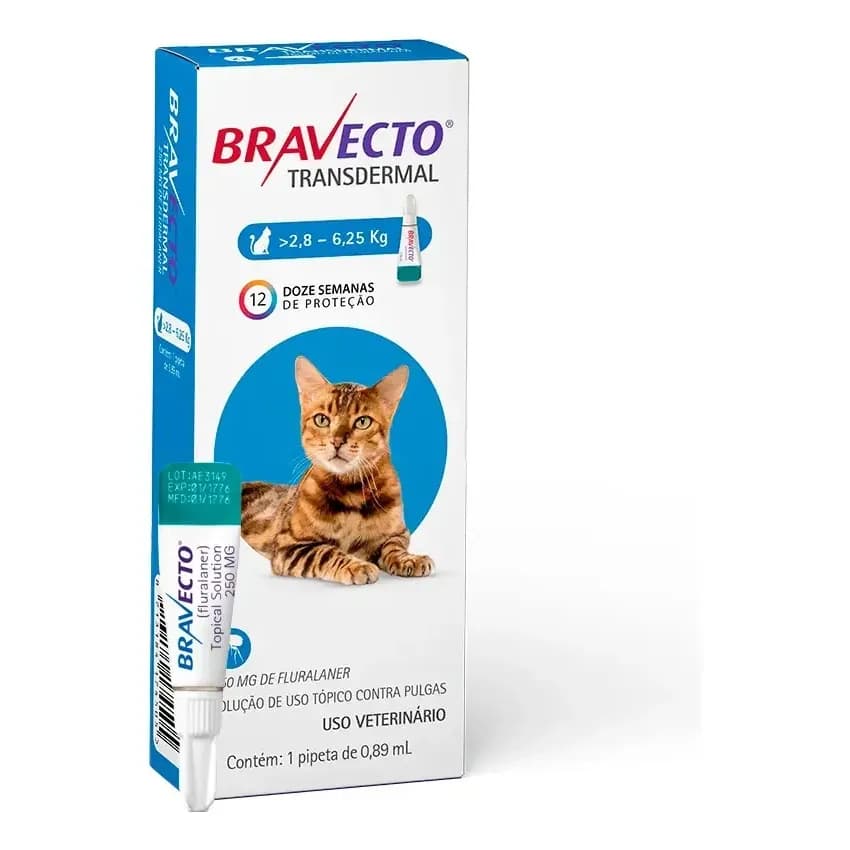 Antipulgas Bravecto® Gatos Transdermal 250mg Azul