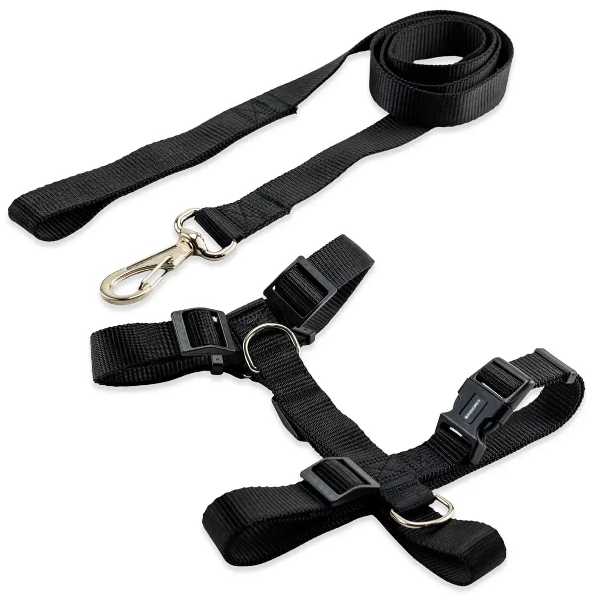 Coleira Peitoral Com Guia Para Cachorro Pet Cães Blisdog Cor Preto Tamanho Médio