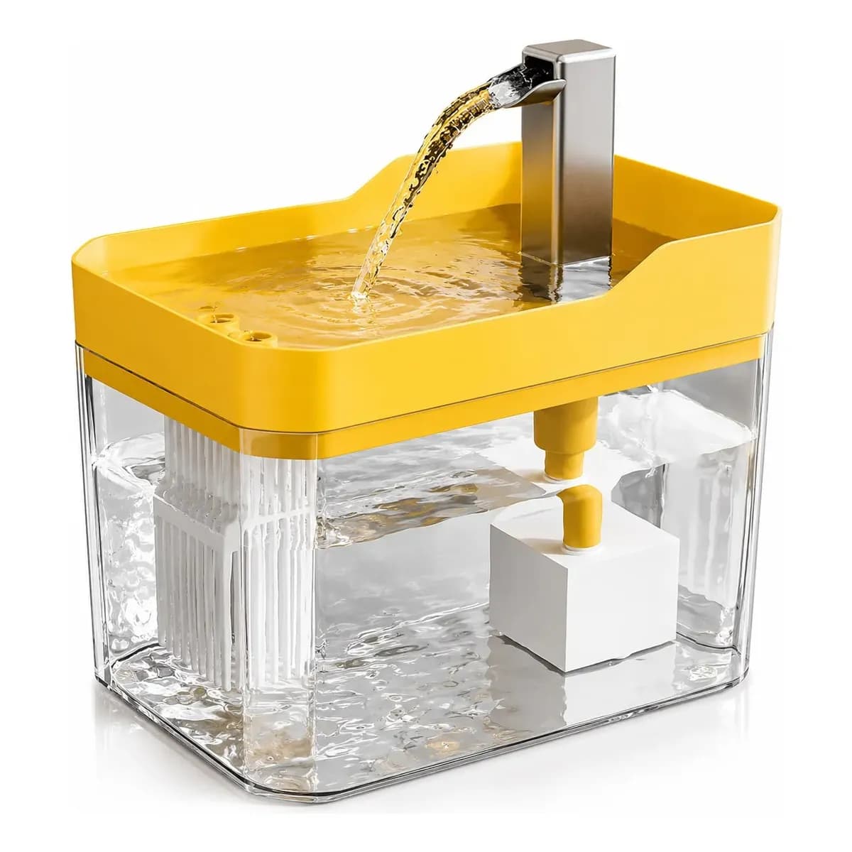 Fonte De Agua Para Gato Cachorro Bebedouro Automático Pet Amarelo