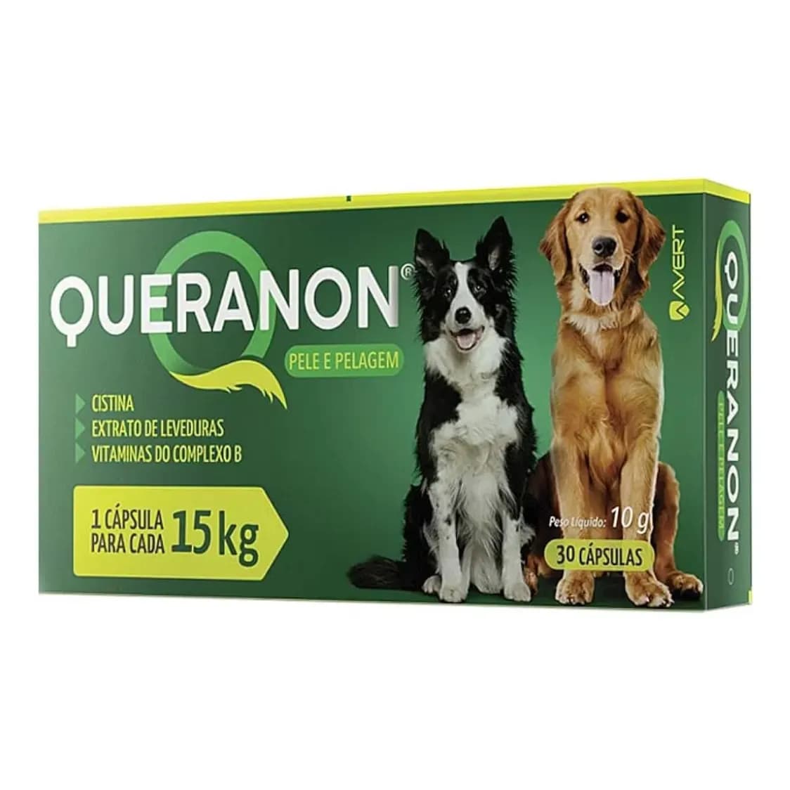 Queranon Avert 30 Cápsulas Suplemento Vitaminas para Cães 15kg