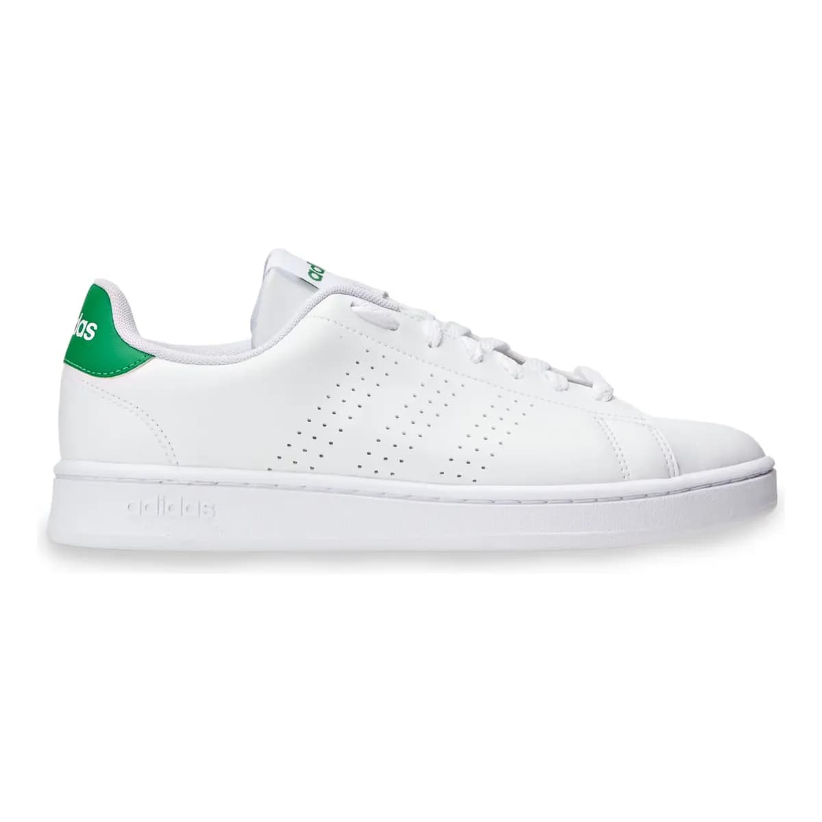 Tênis Masculino E Feminino Advantage 2.0 adidas Branco Nuvem E Verde Liso 40 Br