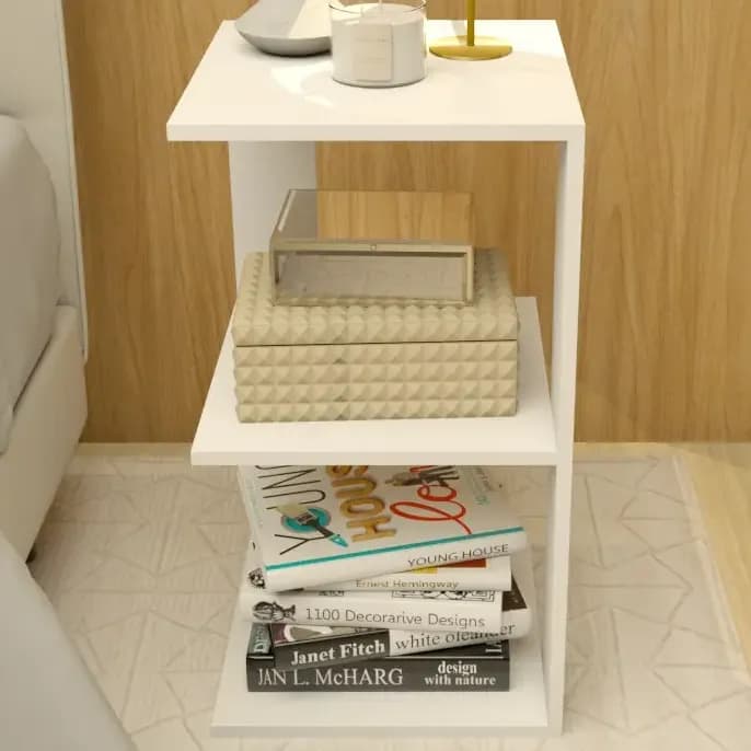 Mesa De Cabeceira Retrô Luxo Compacta By House Mdp