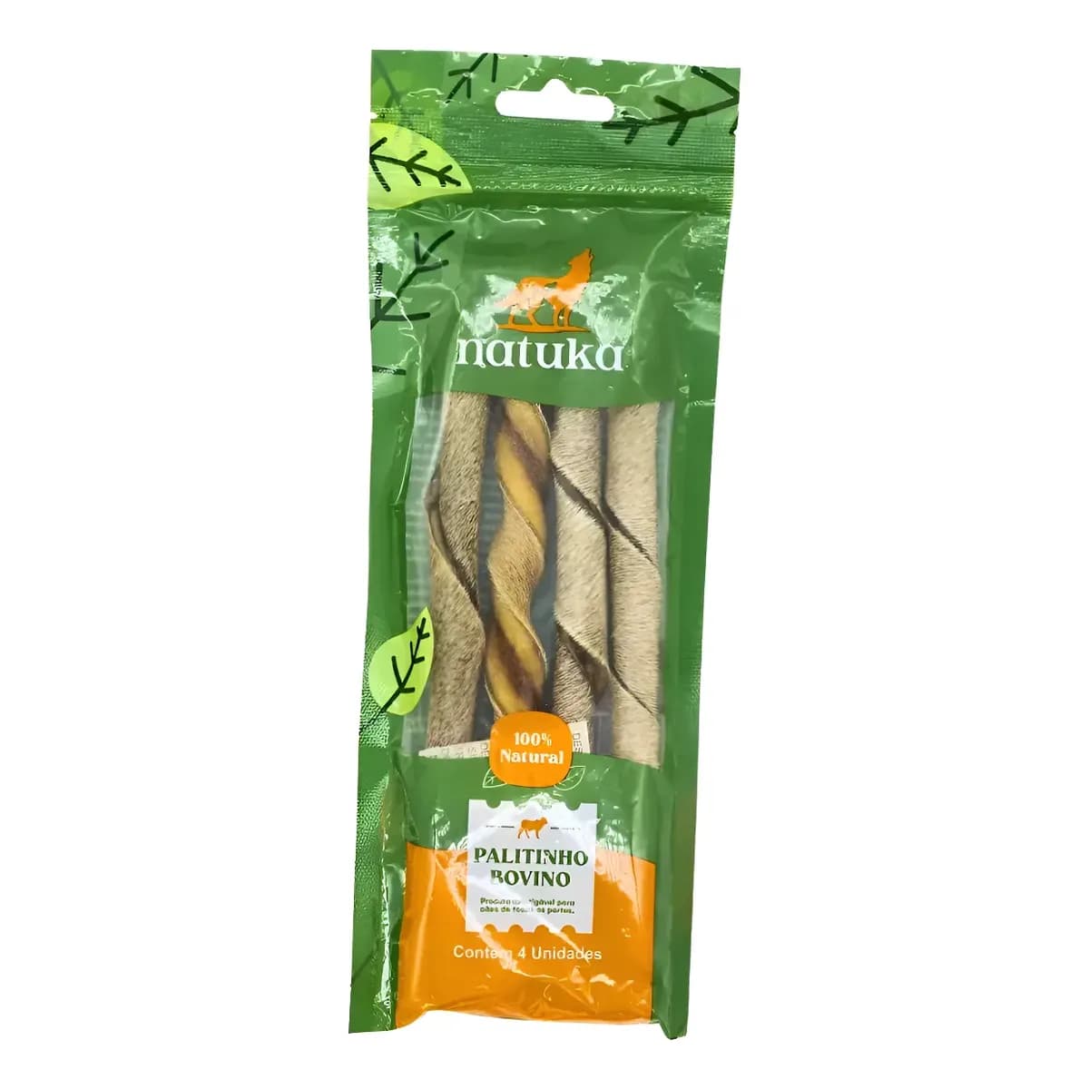 Mordedor Natural Pele Bovina Palitinho Para Cães - Natuka Natuka