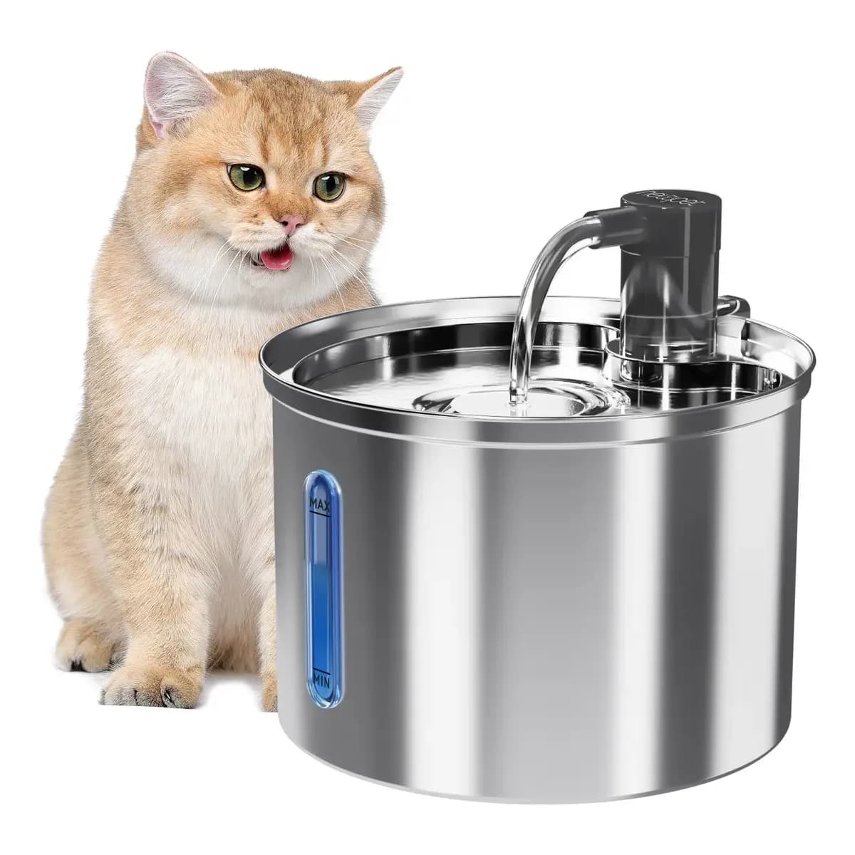 Fonte De Água De Aço Inoxidável Para Gatos E Cãe 3l Newpet