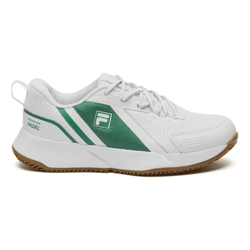 Tênis Fila Master Ace Masculino Padel Quadra Branco/ Verde Aberto/ Cinza Gelo Liso 41 Br