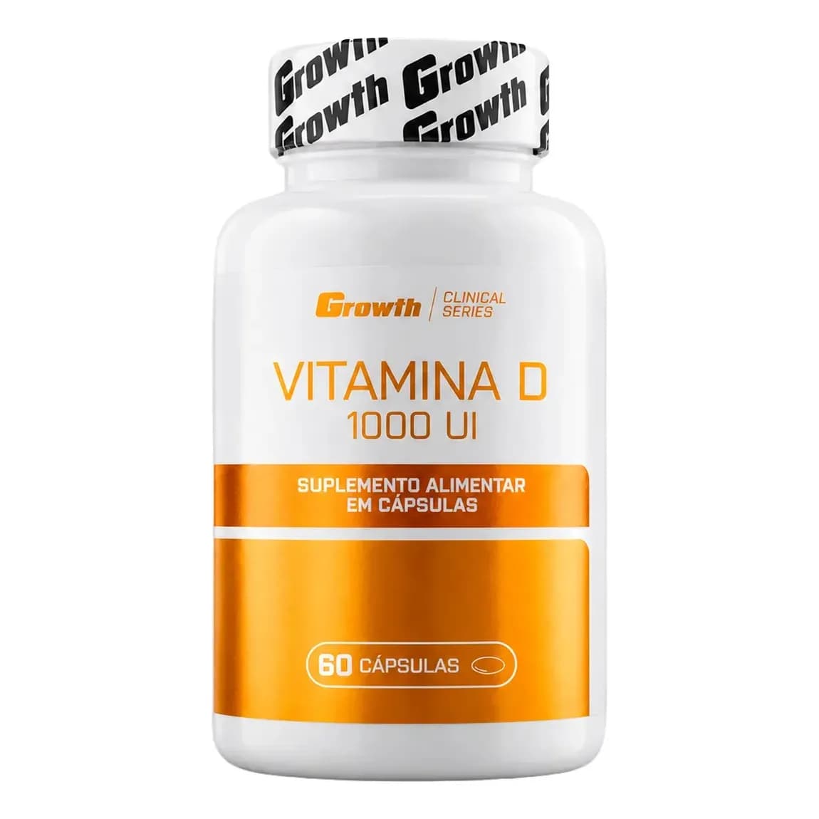Vitamina D 1000ui 60 Caps Growth Supplements - Sem Sabor Sem Sabor