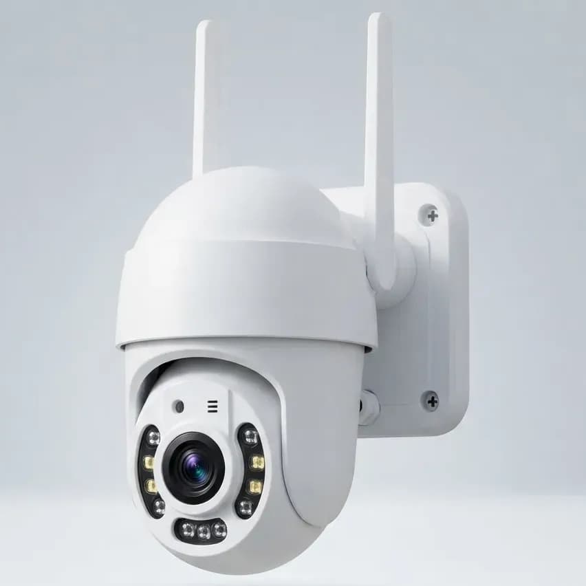 Câmera De Segurança Wifi 1080p Ptz 355° Ip66 Áudio Yoosee Branco