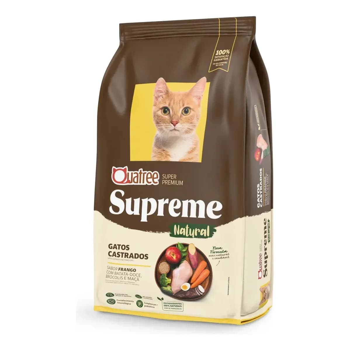 Ração Quatree Supreme Gatos Castrados Frango E Batata Doce 10,1 kg