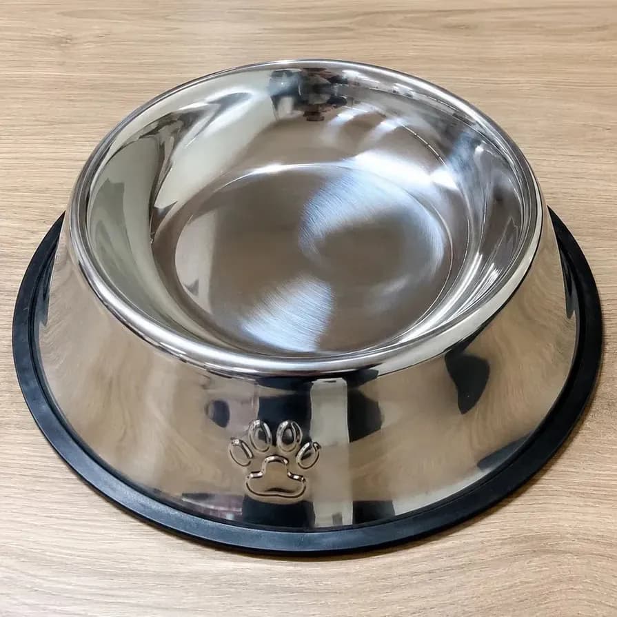 Comedouro Tigela Pote De Raçãoe Água De Inox Pet - 900ml