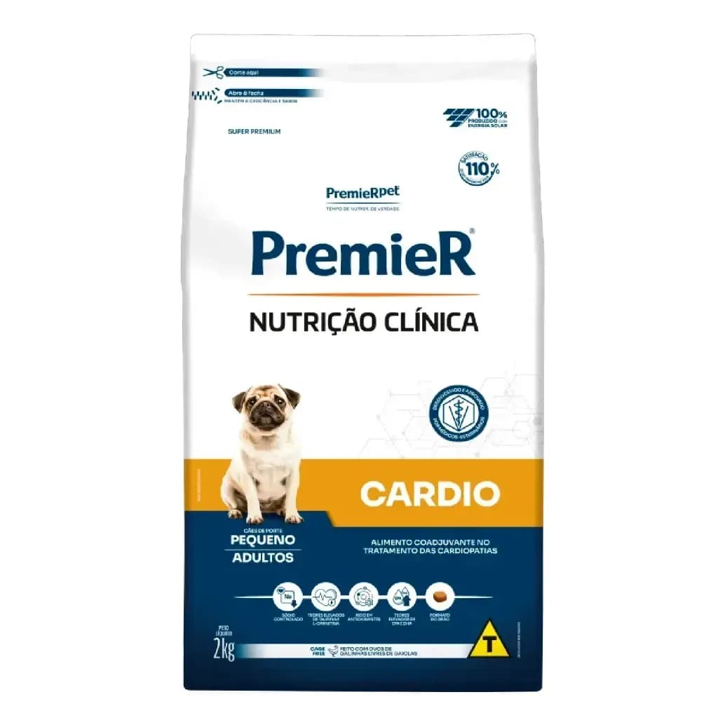 Ração Premier Nutrição Clínica Cardio Cães Adultos Porte Pequeno 2kg