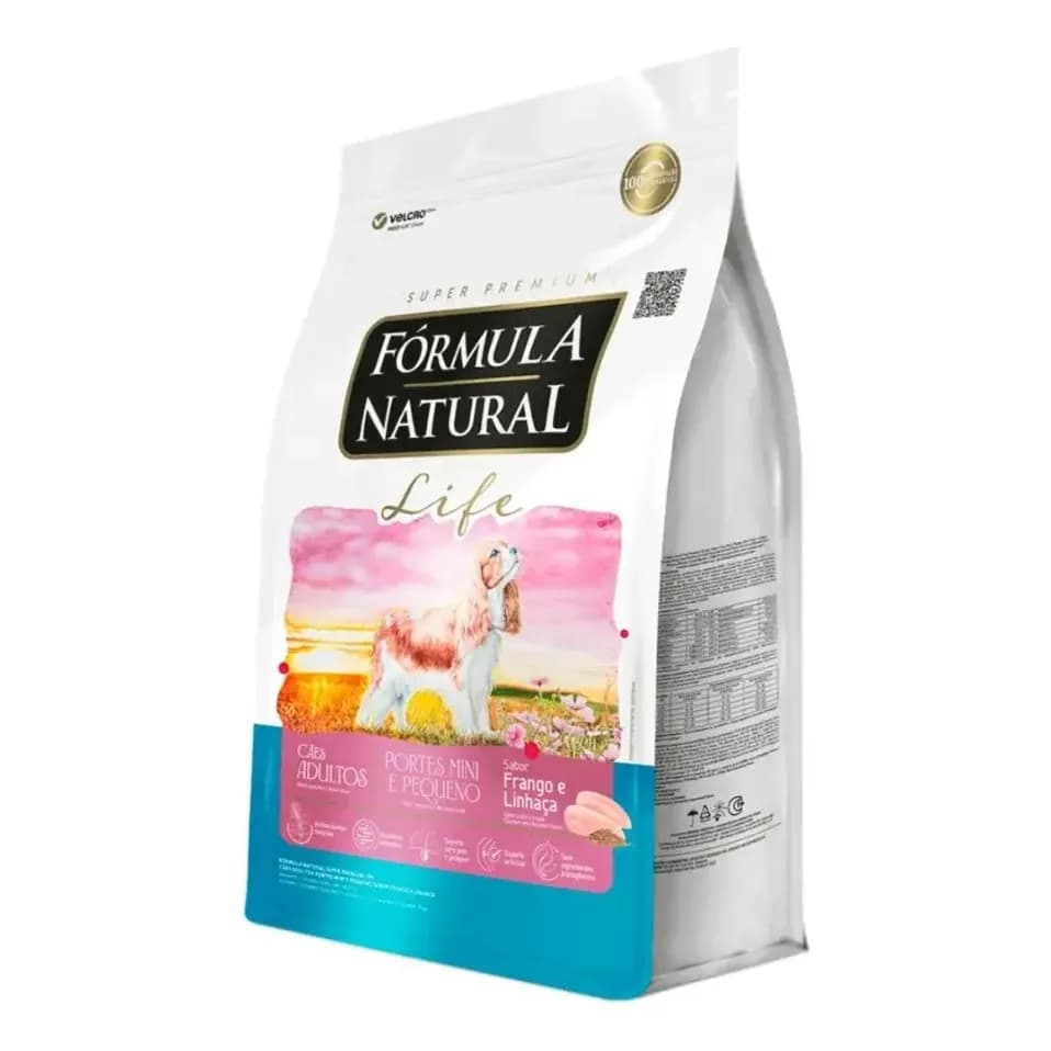 Ração Super Premium Fórmula Natural Life Cães Pequenos Frango Linho 2,5kg