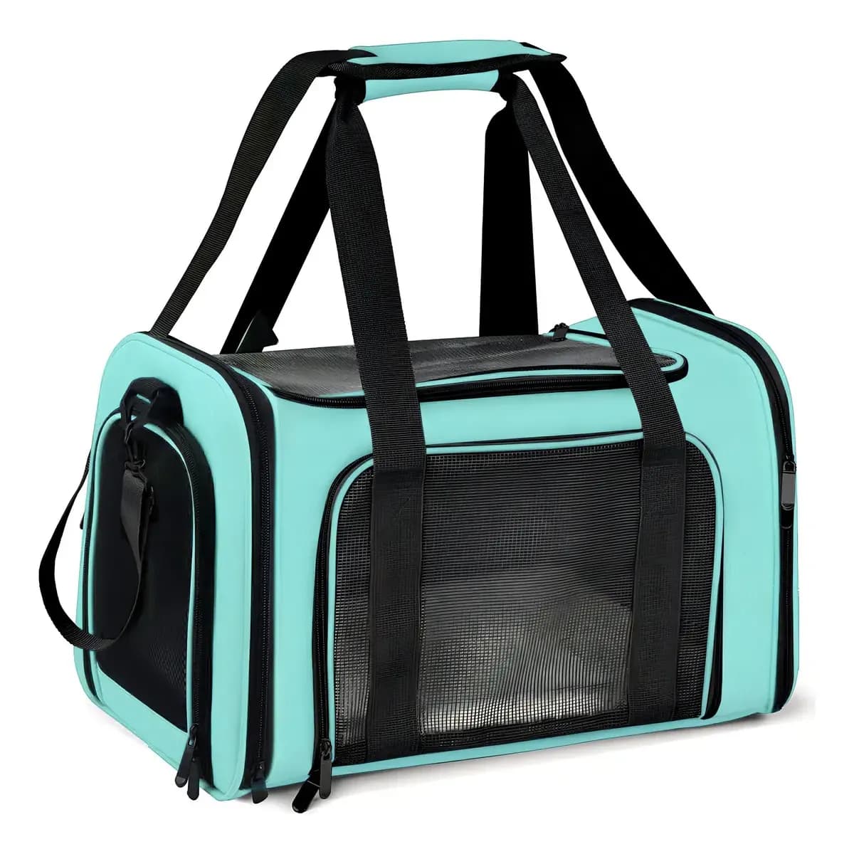 Bolsa Transporte Pet Paw Up Oxford Verde Cães Gatos Coelho Avião 6kg